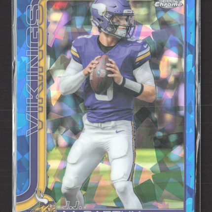 2025 Topps Chrome J.J. McCarthy #199 Blue Sapphire