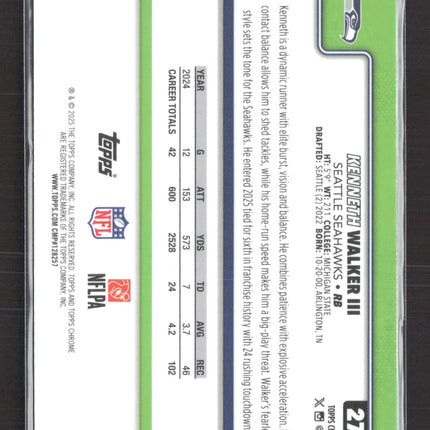 2025 Topps Chrome Kenneth Walker III #276 Prizm