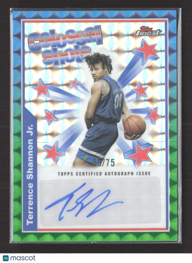 2025 Topps Finest Basketball Colossal Shots Terrence Shannon Geometric /75 Auto