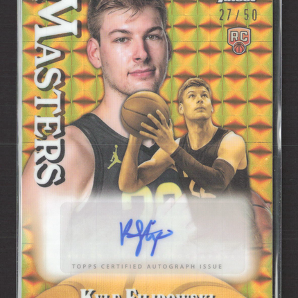 2025 Topps Finest Masters Kyle Filipowski #MA-KF Gold Refractor RC 27 / 50 Auto