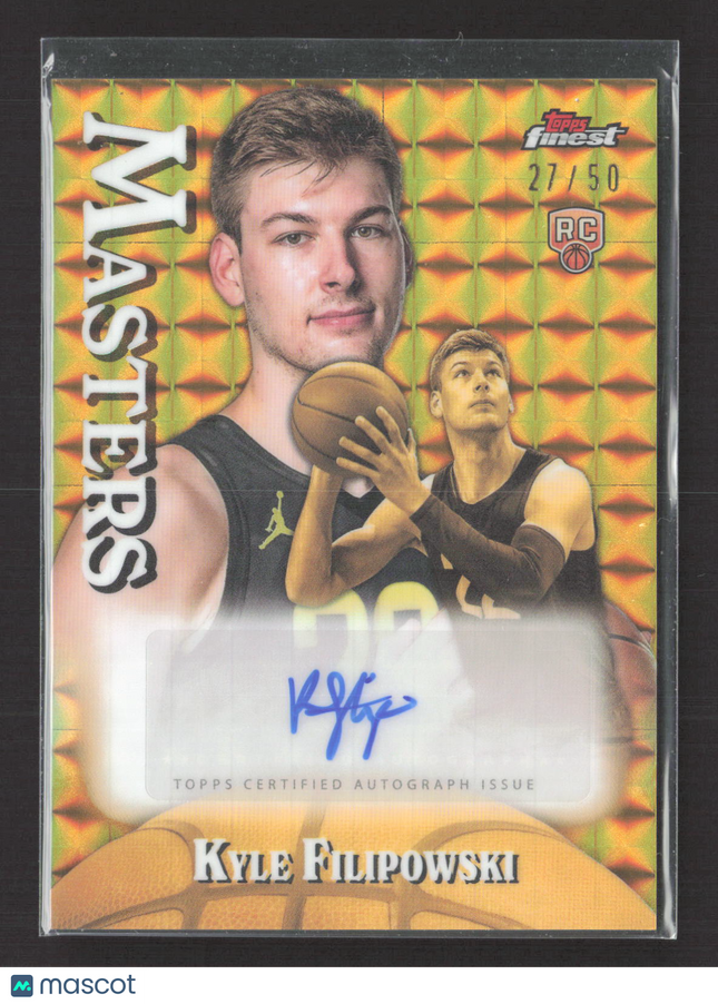 2025 Topps Finest Masters Kyle Filipowski #MA-KF Gold Refractor RC 27 / 50 Auto