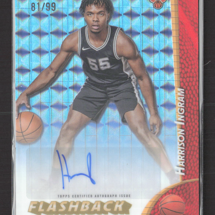 2025 Topps Finest Flashback Harrison Ingram #FBA-HI 81/99 RC Auto