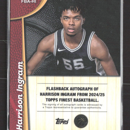 2025 Topps Finest Flashback Harrison Ingram #FBA-HI 81/99 RC Auto
