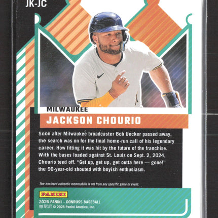 2025 Panini Donruss Baseball Jersey Kings Jackson Chourio #JK-JC Jersey