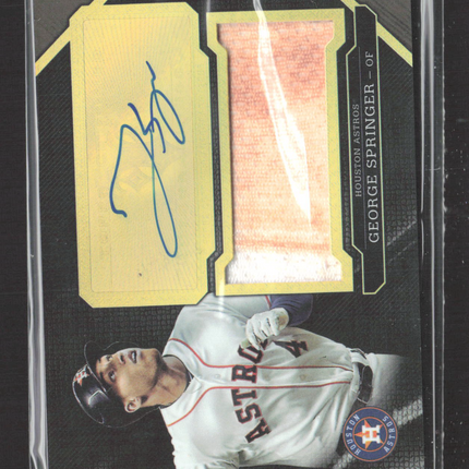 2016 Topps Triple Threads George Springer #UAJR-GS Jersey Patch 30/99 Auto