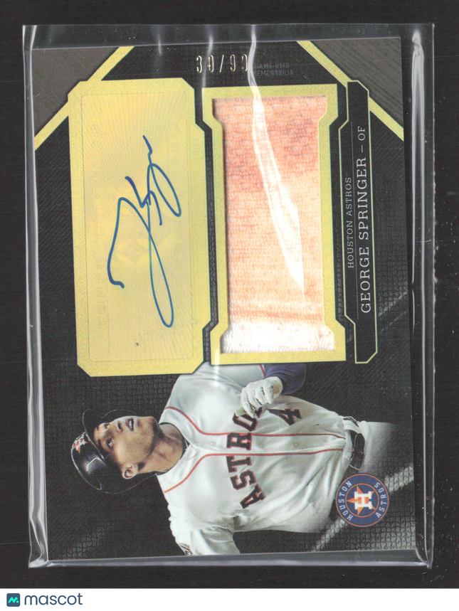 2016 Topps Triple Threads George Springer #UAJR-GS Jersey Patch 30/99 Auto