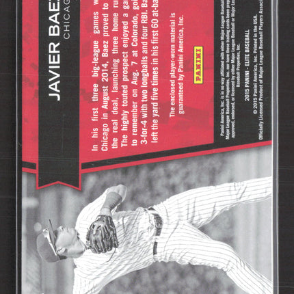 2015 Panini Elite Baseball Future Threads Javier Baez #6 RC Jersey