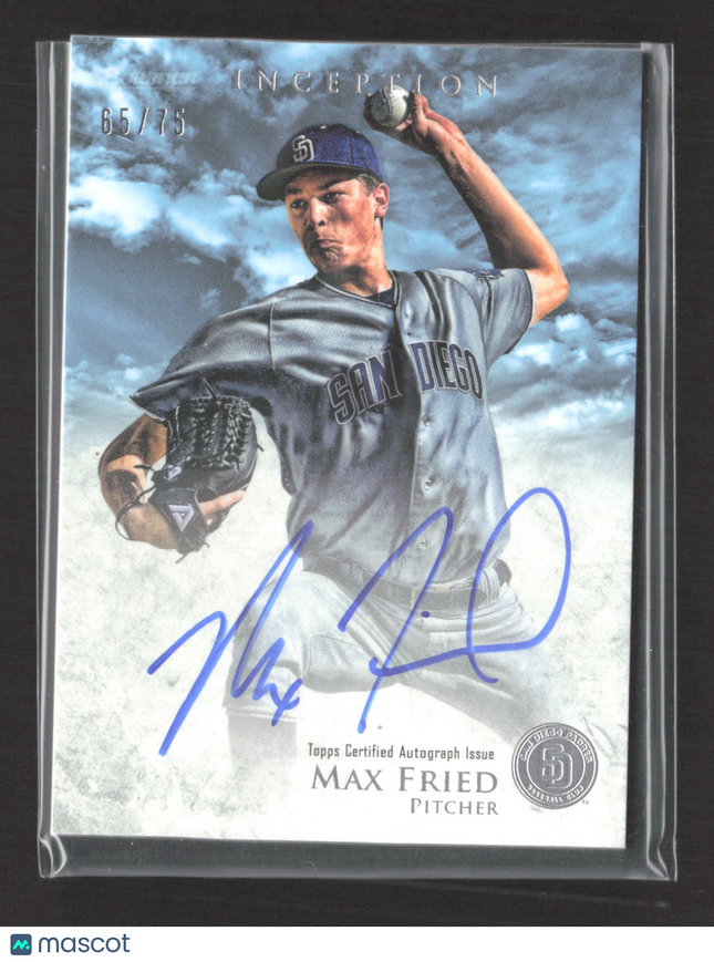 2013 Bowman Inception Max Fried #PA-MF 65/75 Prospect Autograph Auto