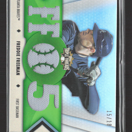 2012 Topps Triple Threads Freddie Freeman #TTR-13 Green Emerald 15/18 Jersey