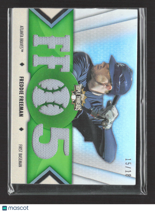2012 Topps Triple Threads Freddie Freeman #TTR-13 Green Emerald 15/18 Jersey