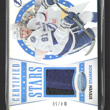 2012 Panini Certified Certified Stars Steven Stamkos #S3 04/50 Jersey Patch