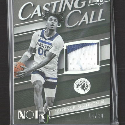 2025 Panini Noir Casting Call Terrence Shannon Jr. #CCM-TSJ Patch 14/20 RC