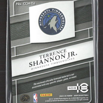 2025 Panini Noir Casting Call Terrence Shannon Jr. #CCM-TSJ Patch 14/20 RC
