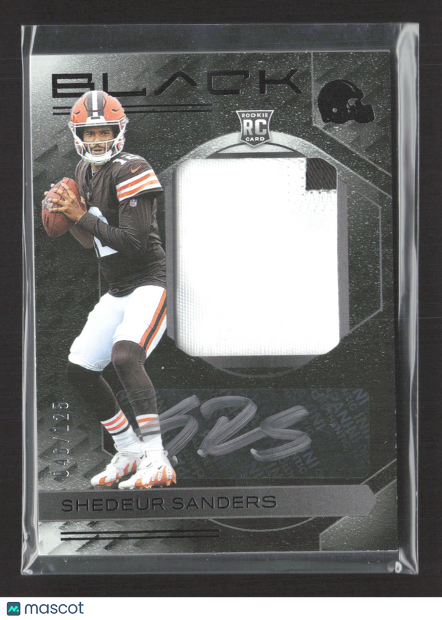 2025 Panini Black Football Shedeur Sanders #RKPA-SSS RC Patch Auto /125