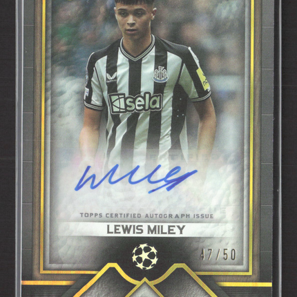 2024 Topps Museum Collection UEFA Lewis Miley #AA-ML3 RC Gold /50 Auto