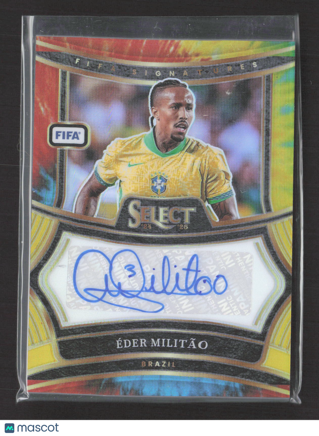 2025 Panini Select FIFA Soccer Prizm Eder Militao #S-EM Tie Dye 04/25 Auto