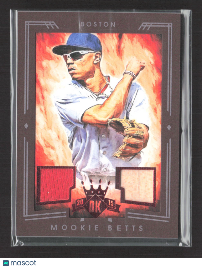 2015 Panini Diamond Kings Mookie Betts #106 19/99 Dual Jersey Bat