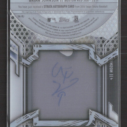 2016 Topps Strata Brian Johnson #SA-BJ RC Auto
