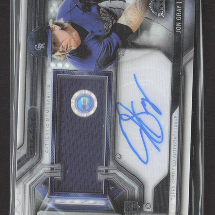2016 Topps Strata Jon Gray #CAAR-JG Clearly Relic Card RC Auto