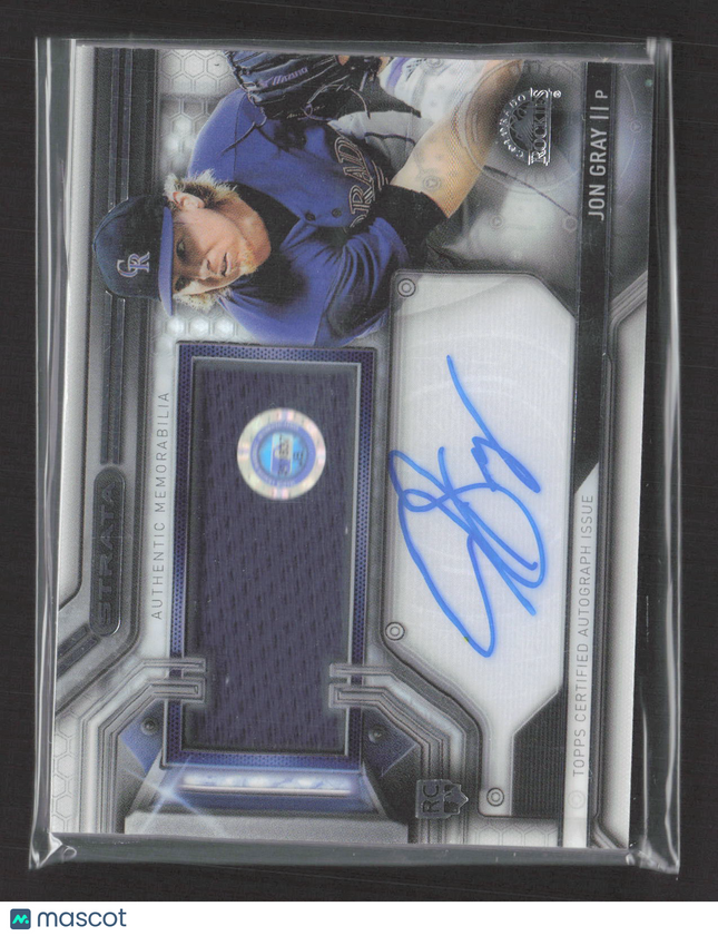 2016 Topps Strata Jon Gray #CAAR-JG Clearly Relic Card RC Auto