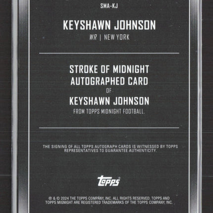 2024 Topps Midnight Stroke of Midnight Keyshawn Johnson #SMA-KJ Auto