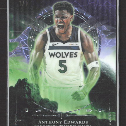 2025 Topps Midnight Anthony Edwards #NV-4 Night Vision 1/1