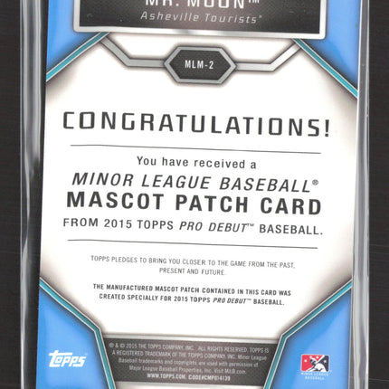 2015 Topps Pro Debut Mr. Moon #MLM-2 Mascot Patch Card Red /5