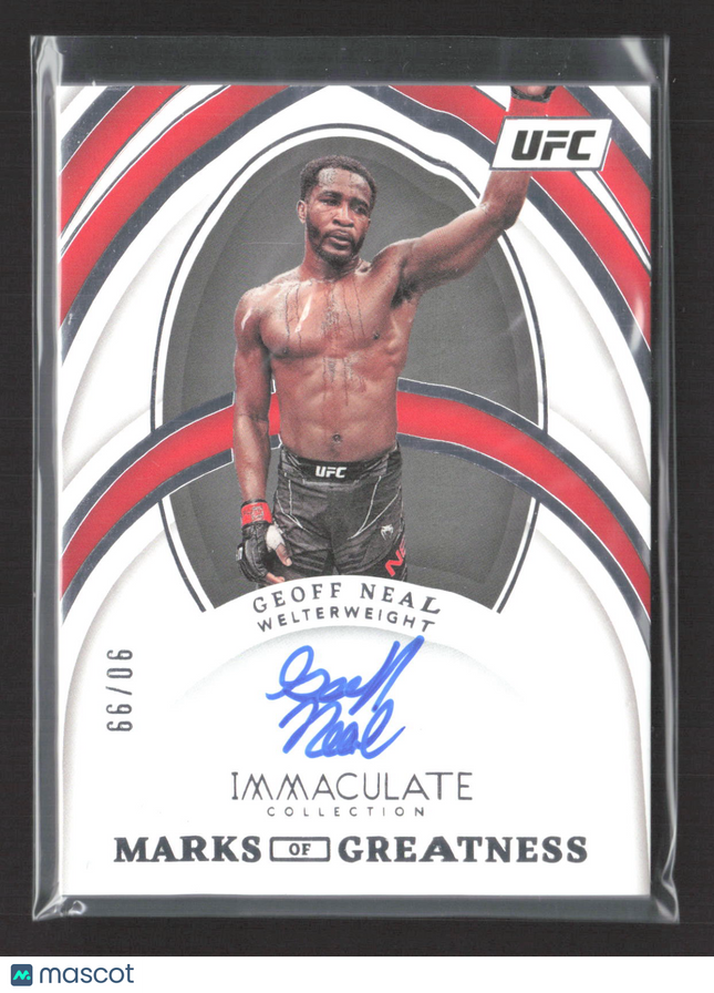 2022 Panini Immaculate Collection Marks of Greatness Geoff Neal #MG-GFN Auto /99
