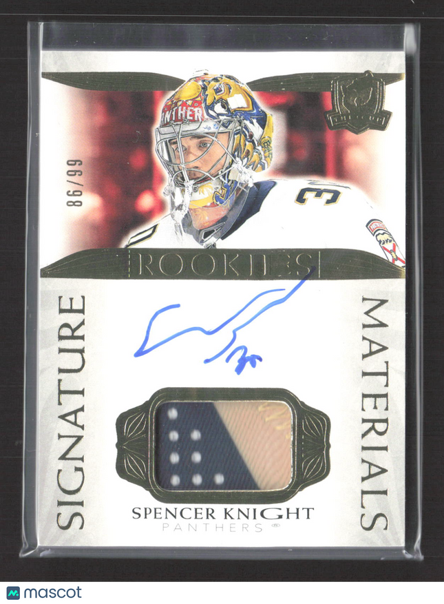 2022 Upper Deck The Cup Signature Materials Spencer Knight #SP-SK Patch /99 Auto