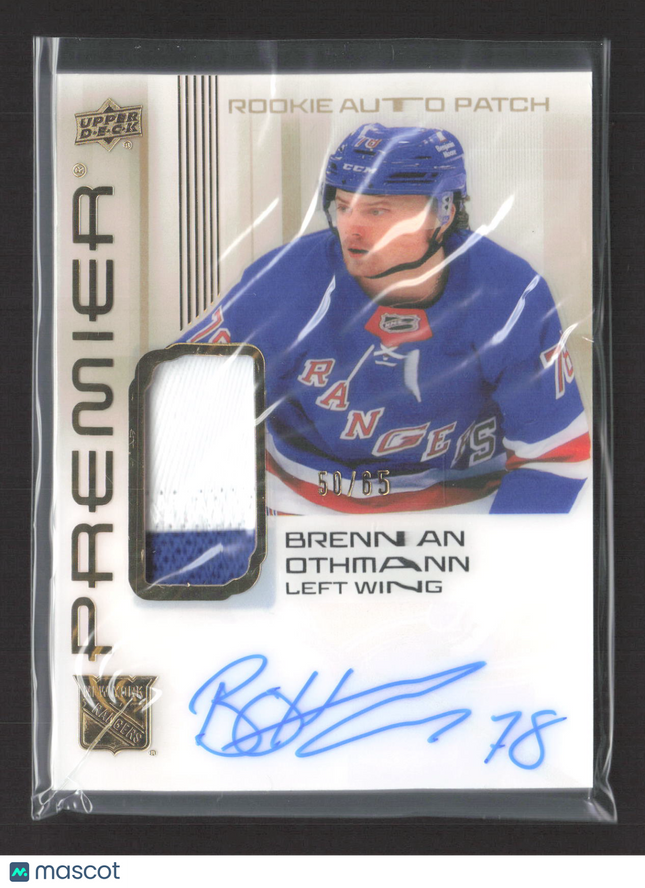 2025 Upper Deck Premier Brennan Othmann #AR-BO Rookie Auto Patch Patch 50/65