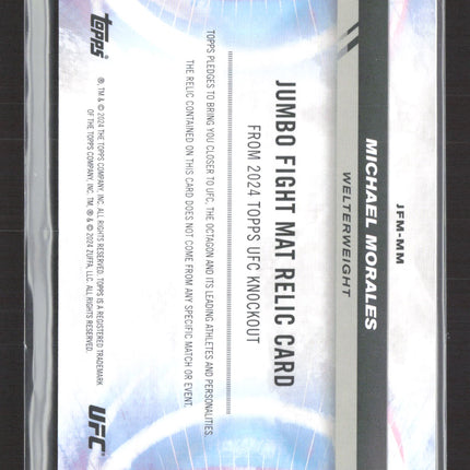 2024 Topps UFC Knockout Michael Morales #JFM-MM Jumbo Fight Mat Relic 35/50