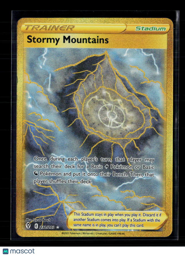 Pokemon 2021 Evolving Skies Stormy Mountains UR #232/203