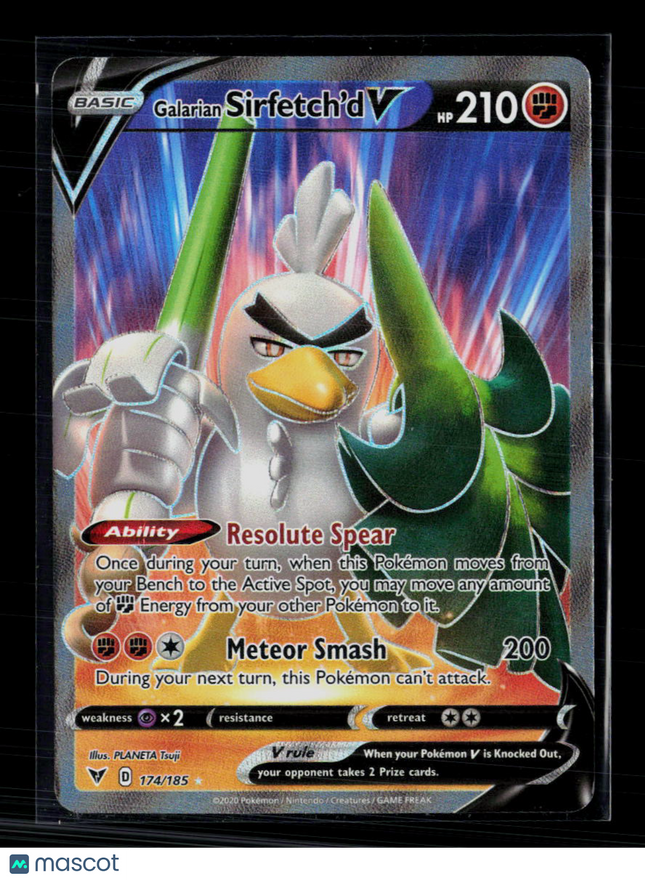 Pokemon 2020 Vivid Voltage Galarian Sirfetch'd V #174/185