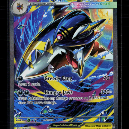 Pokemon 2025 Mega Evolution – Phantasmal Flames Mega Sharpedo EX SAR #127/94