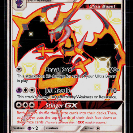 Pokemon 2019 Hidden Fates Naganadel GX FA SSR #SV63/SV94