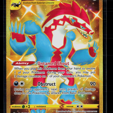 Pokemon 2020 Vivid Voltage Galarian Obstagoon SR UR #198/185