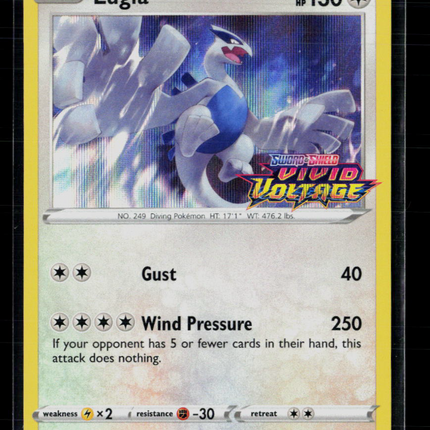 Pokemon 2020 Vivid Voltage Lugia #SWSH069 Pre-release