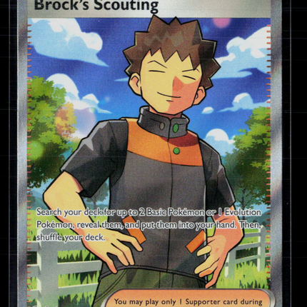 Pokemon 2025 Journey Together Brock's Scouting FA #179/159
