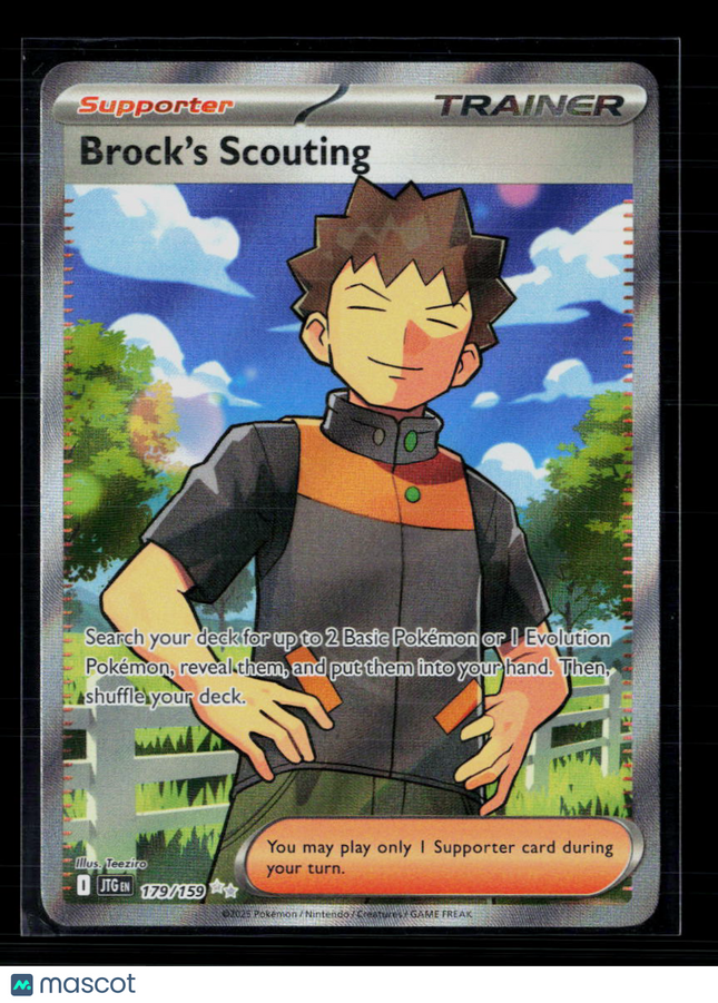 Pokemon 2025 Journey Together Brock's Scouting FA #179/159