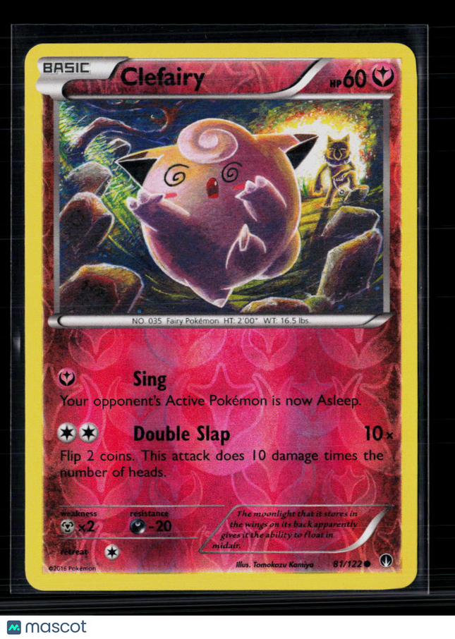 Pokemon 2016 BREAKpoint Clefairy #81/122 Reverse Foil