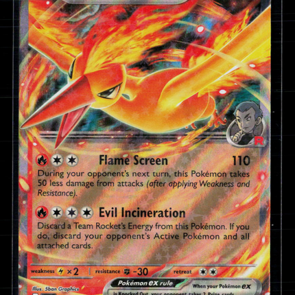 Pokemon 2025 Destined Rivals Team Rocket's Moltres EX RR #31/182
