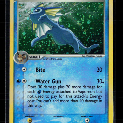 Pokemon 2006 EX Dragon Frontiers Vaporeon #6/17