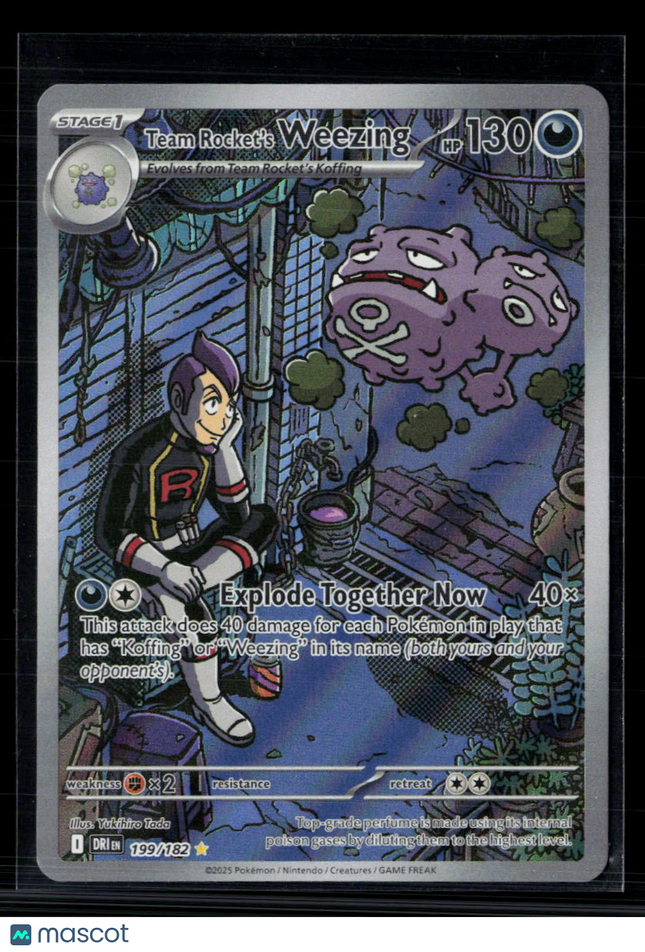 Pokemon 2025 Destined Rivals Team Rocket's Weezing #199/182