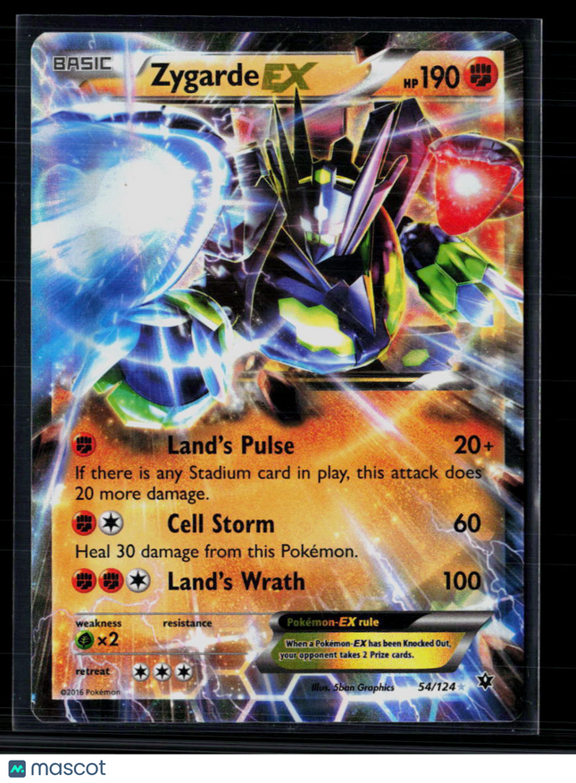 Pokemon 2016 Fates Collide Zygarde EX #54/124