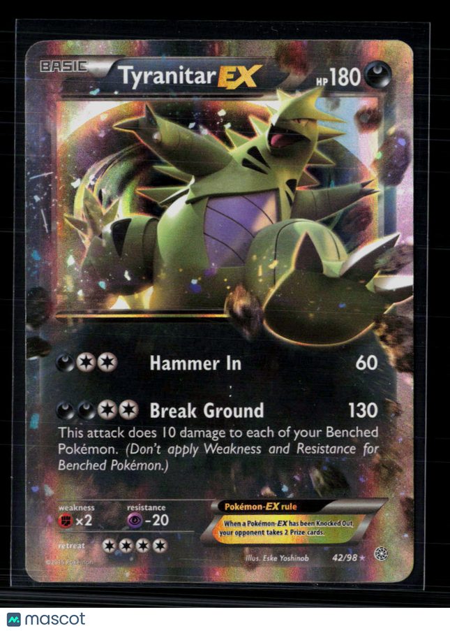 Pokemon 2015 Ancient Origins Tyranitar EX #42/98