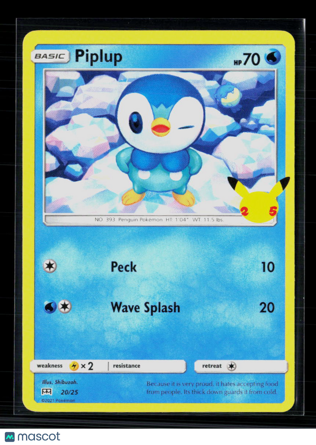 Pokemon 2021 Celebrations Piplup #20/25