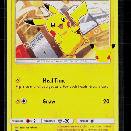 Pokemon 2021 Celebrations Pikachu #25/25