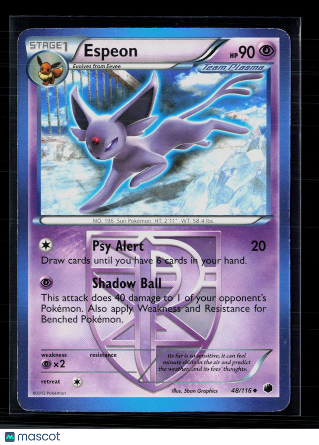 Pokemon 2013 Plasma Freeze Espeon #48/116