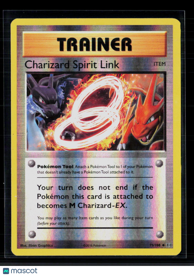 Pokemon 2016 Evolutions Charizard Spirit Link #75/108 Reverse Foil