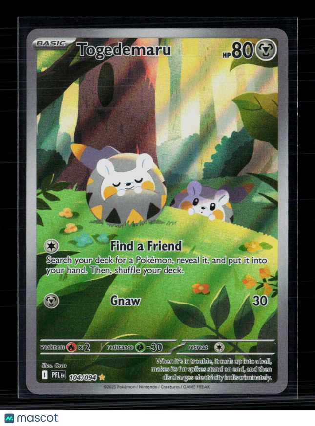 Pokemon 2025 Prismatic Evolutions Togedemaru #104/94